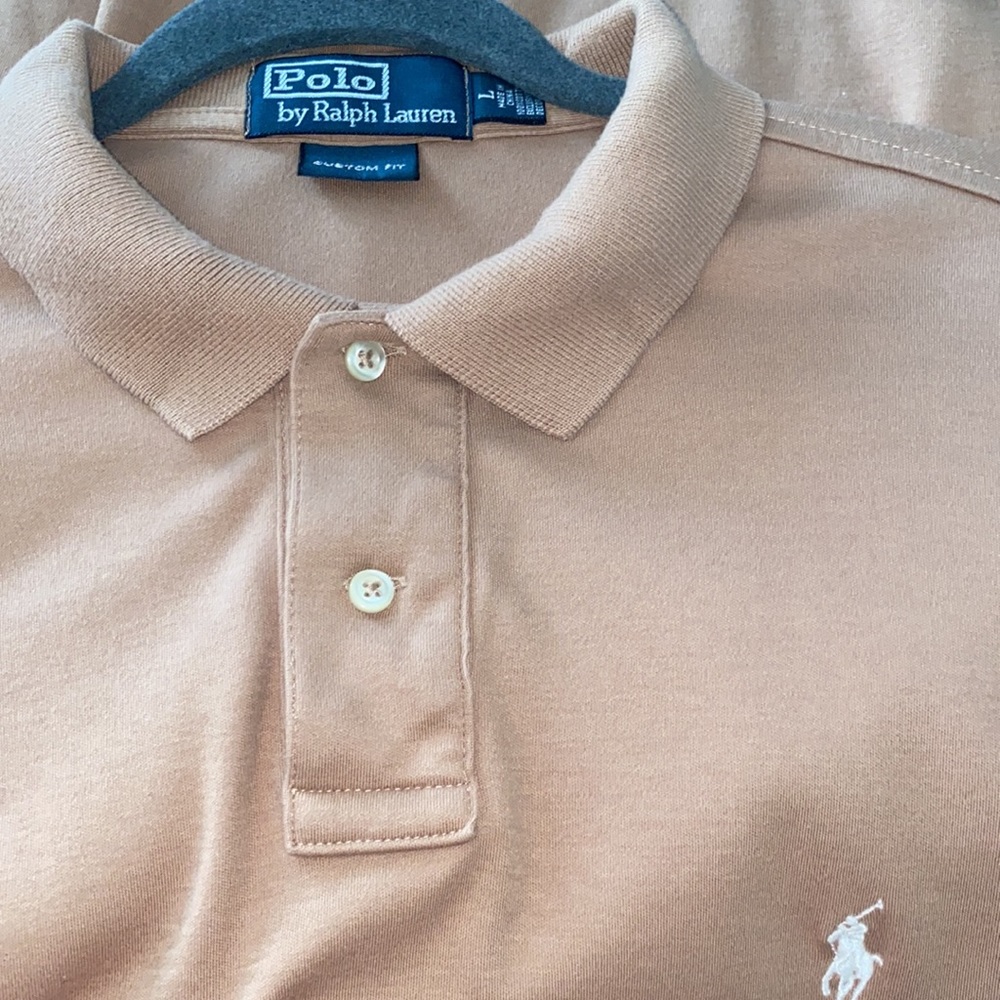 Tan polo shirt